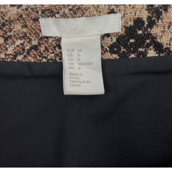 H&M Womens Snake Print Mini Skirt Size 6 - Picture 3 of 5